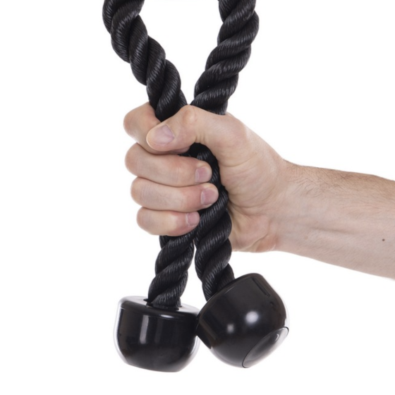 Канат для тяги York Fitness подвійний хват на трицепс з обертовим підвісом, хром Киев