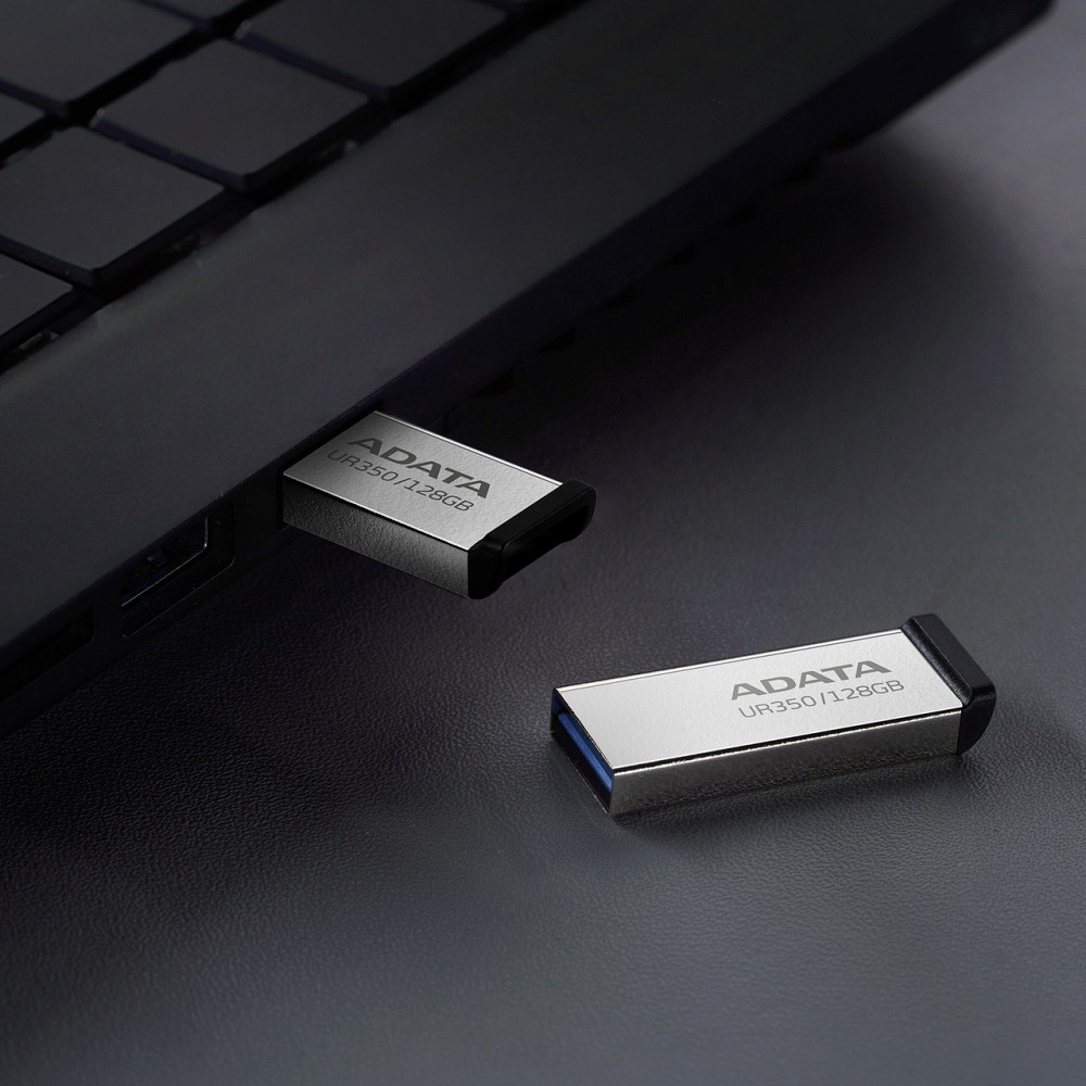 Флеш-накопичувач ADATA USB 3.2 UR 350 128Gb Silver/Black Одеса - фото 6