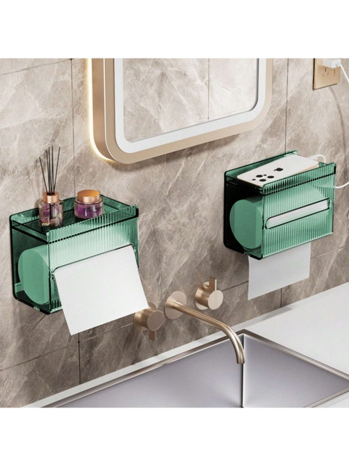 Держатель для салфеток, акриловый диспенсер для бумажных полотенец, 17.5x9x13.5см, зеленый цвет Каменец-Подольский - изображение 2