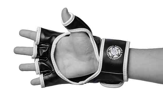 Перчатки для MMA PowerPlay 3056 А Черно-Белые XL Луцк