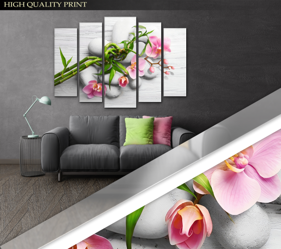 Модульна картина Квіти Орхідея Art-259_5 ( 80х118см ) Київ