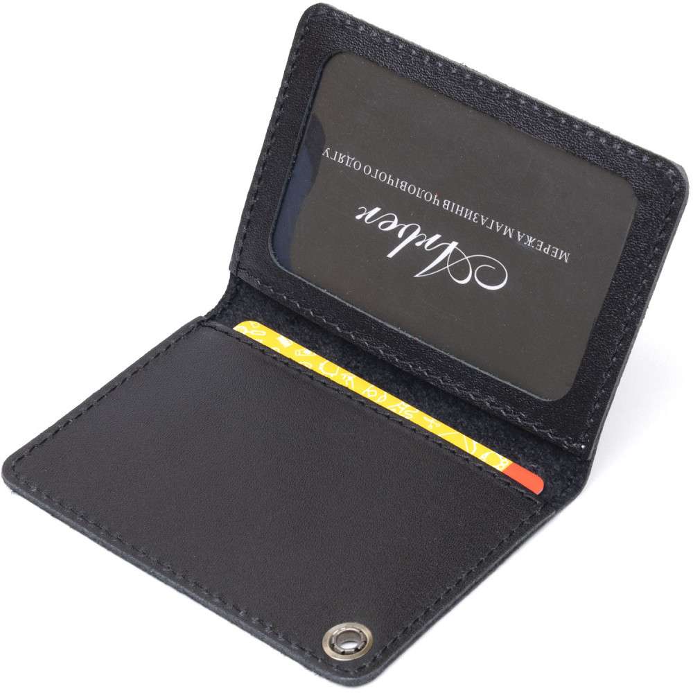 Компактная обложка на документы МВС Украины SHVIGEL 13980 Черная Киев - изображение 5