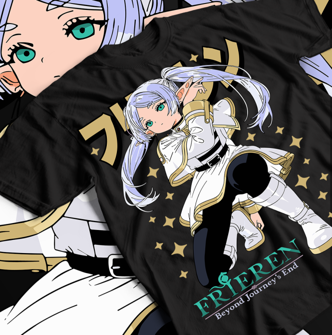 Футболка для хлопчика з аніме принтом Ферн Старк Аніме Гіфтс оверсайз (зріст від 165 до 180) Чорний AnimeJ0614m Дніпро - фото 1