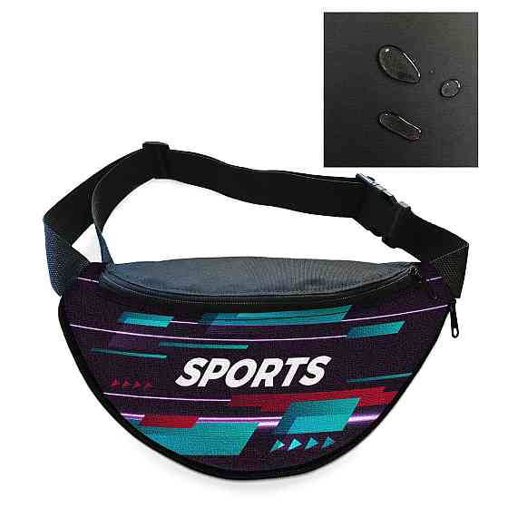Сумка-бананка Sport чоловіча/жіноча спортивна 32×16 см з розширювачем поясна сумка або сумка через плече (3747) Київ