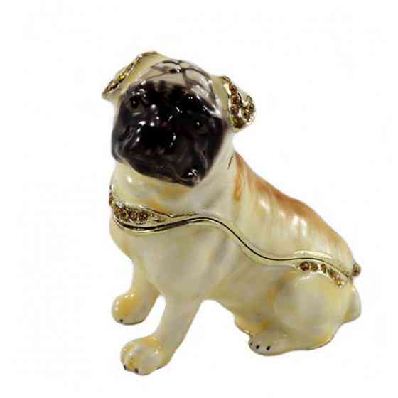 Скринька для біжутерії зі стразами Мопс Київ