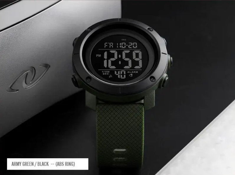 Мужские спортивные часы Skmei 1426  Зеленый с черным циферблатом Киев - изображение 5