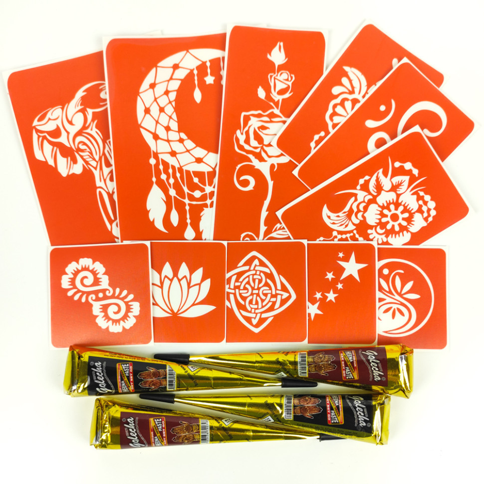 Набор хны с трафаретами для био-тату №5 henna-set-05 Винница - изображение 3