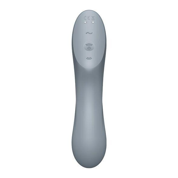 Вакуумний стимулятор з вібрацією Satisfyer Curvy Trinity 3 BlueGrey Sex Aura Київ - фото 4