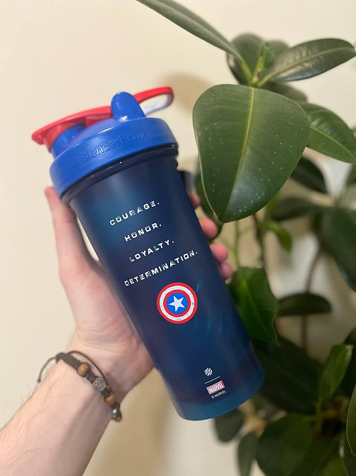 Шейкер спортивний BlenderBottle Classic Loop PRO 28oz/820ml Marvel Capitan Amerika (600557) Кам'янське - фото 7