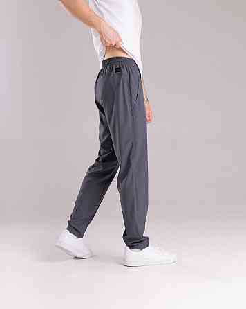 Однотонні базові чоловічі штани весна літо темно-сірі Pobedov Aero Київ