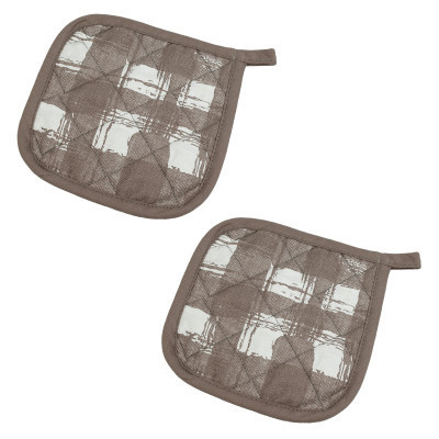 Кухонна прихватка Home Line Набір Капучино + клітинка 20х20см (163504) Вінниця - фото 1