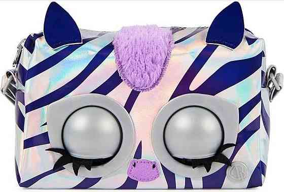 Интерактивная сумочка зебра Purse Pets, Metallic Mood Flashy Frenchie. Харьков