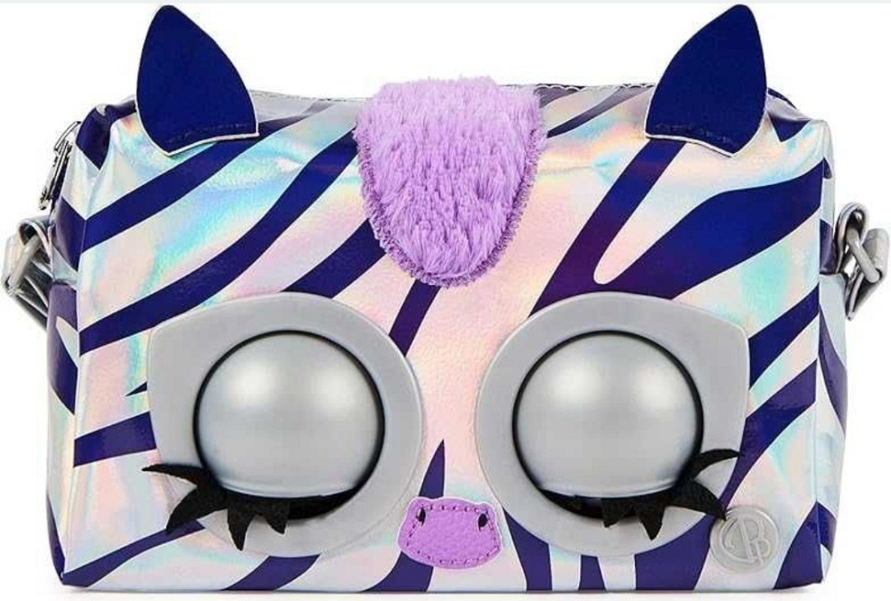 Интерактивная сумочка зебра Purse Pets, Metallic Mood Flashy Frenchie. Харьков - изображение 2