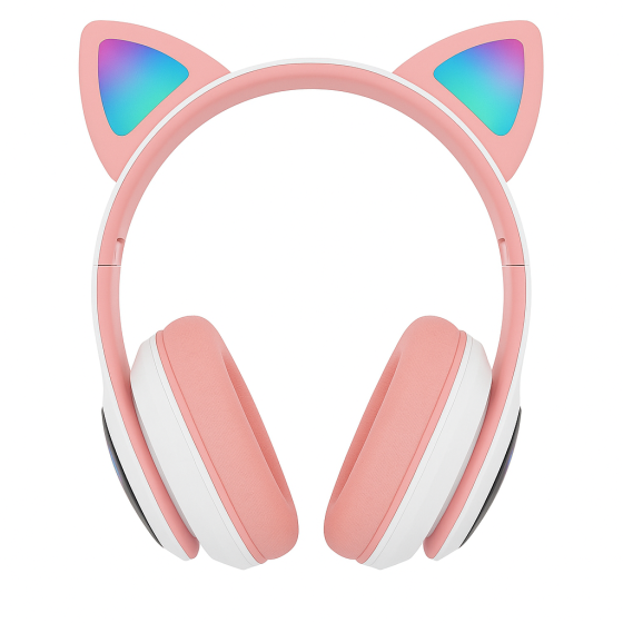 Бездротові навушники з котячими вушками, VZV-23M, Рожеві / Дитячі Bluetooth навушники з мікрофоном Київ
