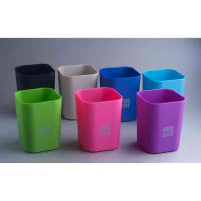 Подставка для ручек Buromax Rubber Touch Квадратная Синяя (BM.6352-02) Винница