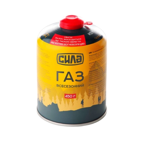 Газ в балоні 450мл для кемпінгу з різьбою СИЛА Житомир - фото 1