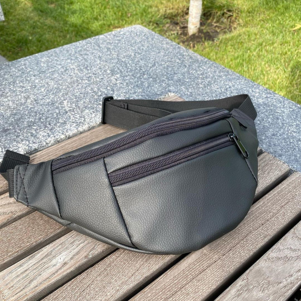 Сумка на пояс мужская бананка поясная экокожа компактная Мужская кожаная бананка Киев - изображение 7