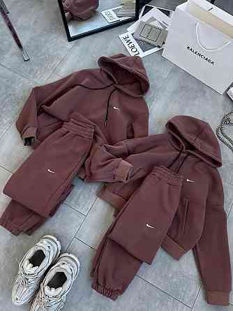 Жіночий трендовий костюм-двійка тринитка на флісі Шоколад, 42/44 Одеса