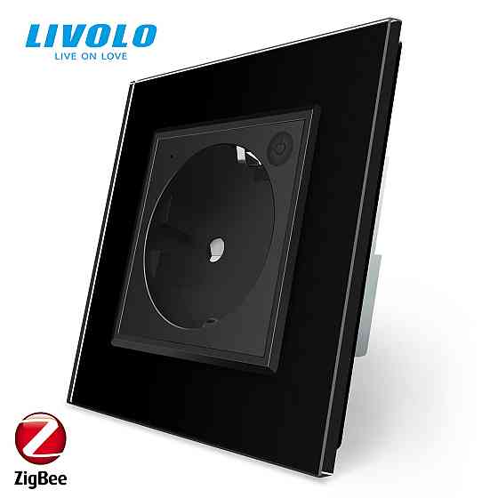LIVOLO Розумна розетка ZigBee з заземленням Livolo чорний (VL-FCTC16AZ-2BP) Коломия