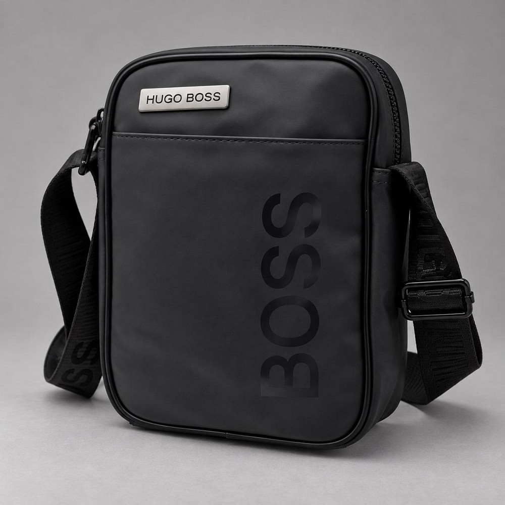 Брендовая мужская борсетка, сумка на плечо Hugo Boss (E-08) Киев - изображение 9