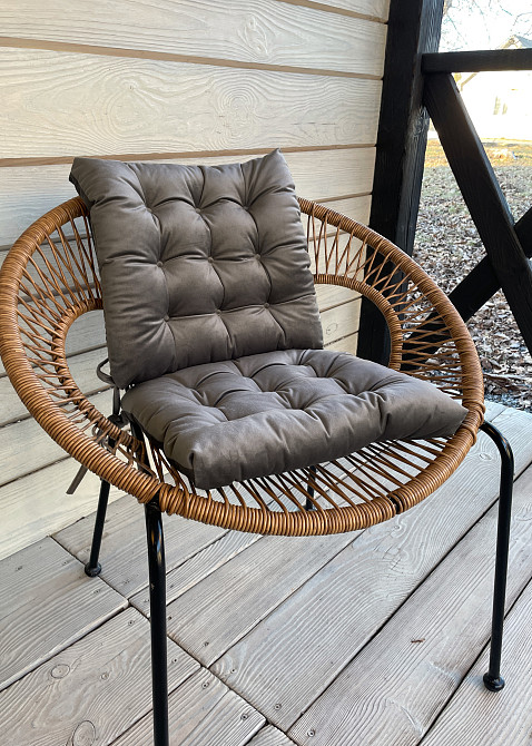 Подушка для стільців (40x40х5 см) Decorator Velour колір темно-сірий 84-112 Київ - фото 6