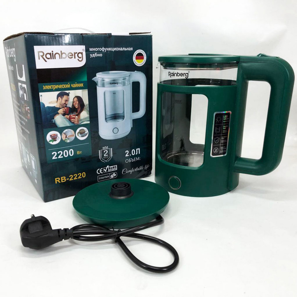 Електрочайник з індикатором включення Rainberg, Якісний потужний електричний чайник JD-64 Львів - фото 6