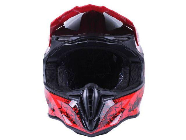 Шолом дитячий мотоциклетний кросовий MD-911 (чорно-червоний, size XS) Мукачево - фото 4