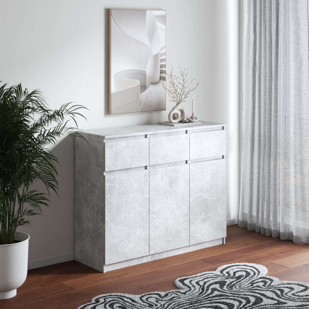 Комод VAYS в спальню, сучасний, без ручок R-33 Бетон Львів - фото 1