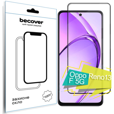Скло захисне BeCover Oppo Reno13 F 5G Black (713420) Вінниця - фото 1