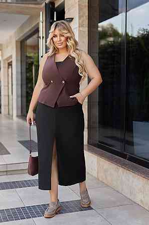 Стильний жіночий жилет "Voice" | Батал Шоколадний, 54-56 Київ