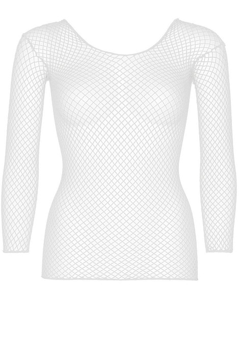 Сітчастий топ Leg Avenue Long Sleeves T-Shirts White, One Size Sex Aura Київ - фото 3