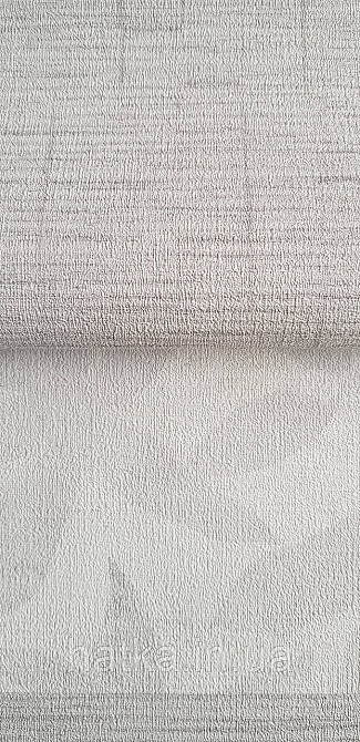 Шпалери вінілові на флізеліні Rasch Golden Hour метрові однотонні смужки під мішковину сірі Київ - фото 2