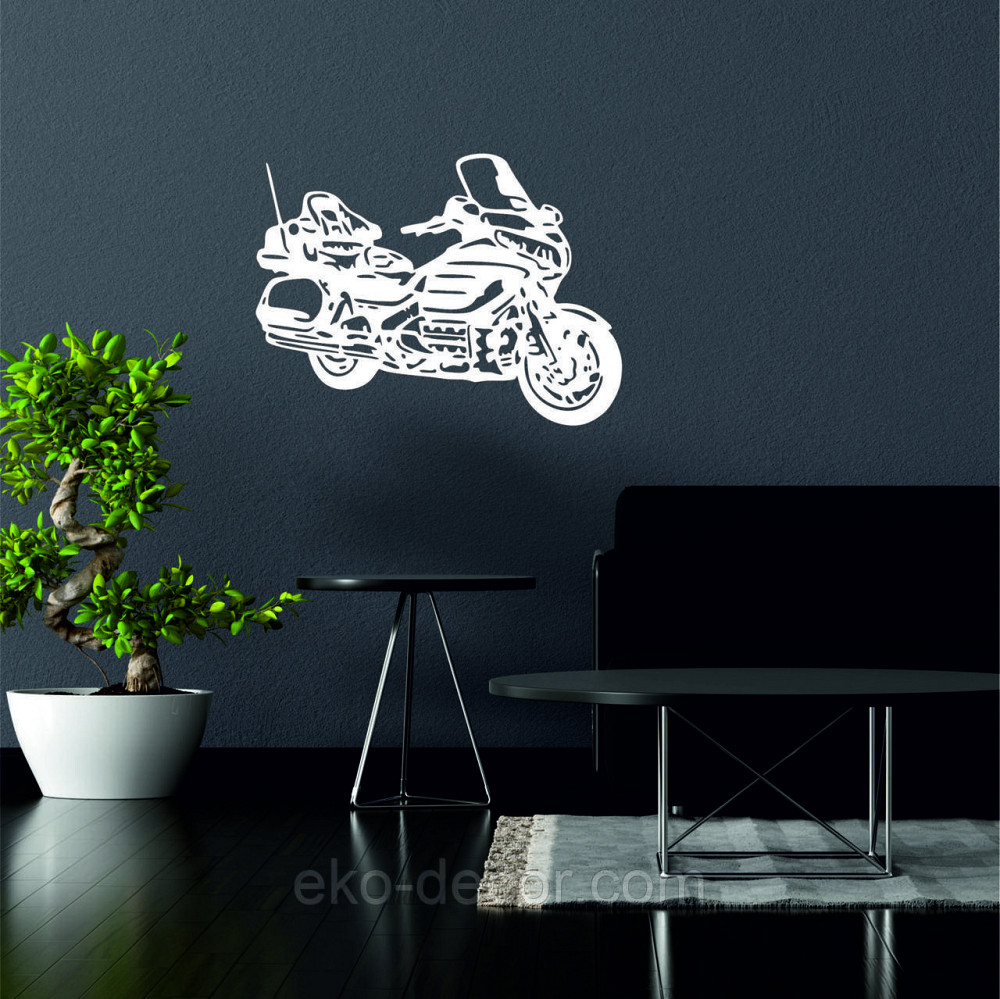 Декоративное настенное Панно «Мотоцыкл» Декор на стену 90*66 см, Белый Киев - изображение 2