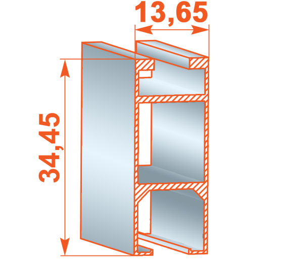 Карниз для штор SQUARE LINE Двойной (Заглушка, черный матовый, отступ 9-13,2 см) 200 Бровары