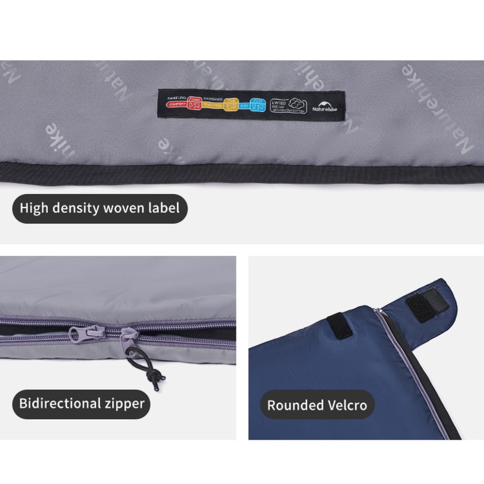 Спальний мішок Naturehike LW180 CNK2550WS026 Sunny Day PL01, (14°C) XL синій Київ - фото 3