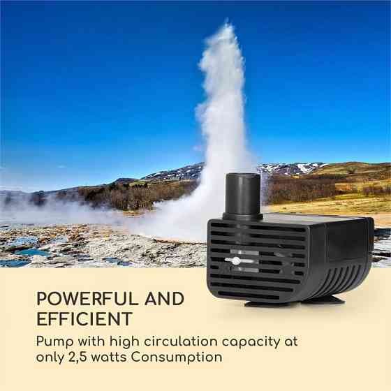 Садовый фонтан Rocky Waters 2,5 Вт, светодиодное освещение, полирезина, антрацит (Германия, читать описание) Ровно