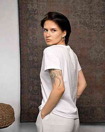 Женская футболка Вышиванка white/red ПП7433 Одесса