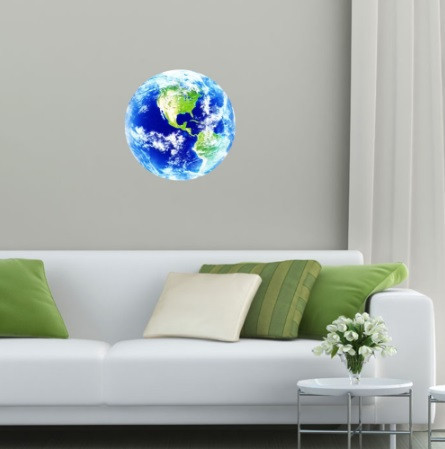 Люмінесцентна наклейка Планета діаметр 30 см блакитний Київ - фото 2