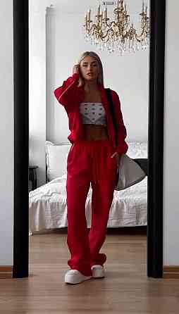 Женский прогулочный костюм двойка: кофта и брюки с кантом двунить Одесса