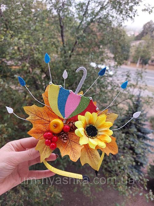 Обруч ободок Зонтик Осень Дождик Кривой Рог - изображение 3