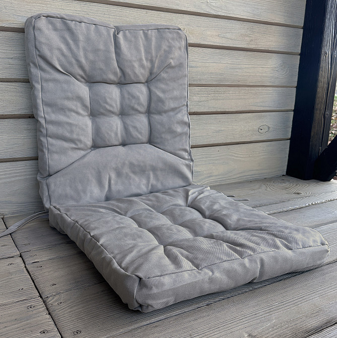 Подушка для стільців (50x120х8 см) подвійна Decorator Sawana колір світло-сірий 84-139 Київ - фото 1