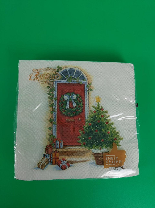 Новорічна серветка (ЗЗХЗЗ, 16 шт.) La Fleur "Прозденний поріг" (1 пачка) Харків - фото 1