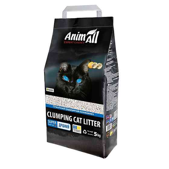 Бентонитовый наполнитель AnimAll мелкая фракция, для кошек, 5 кг Киев