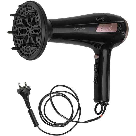 Фен Adler AD 2283 black 2400Вт/ 2 швидкості/ хол.обдув/ темп.режимів-3/ ахист від перегріву Вінниця