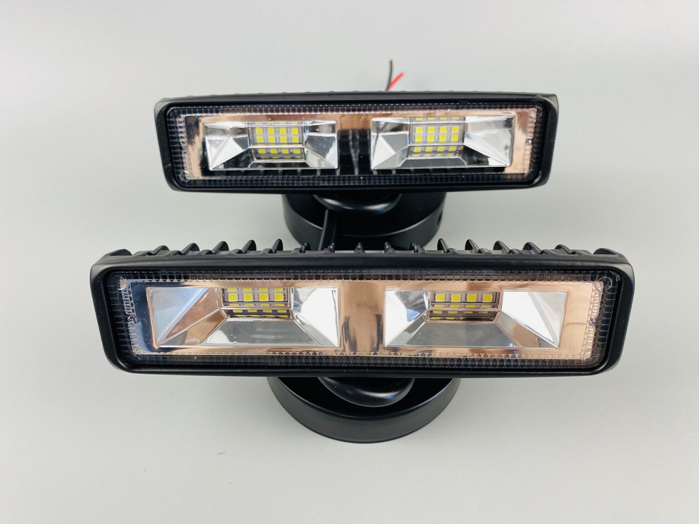 Фара LED прямокутна 18W, 8 led chip, широкий промінь, 10/30V 6000K Мукачево - фото 4