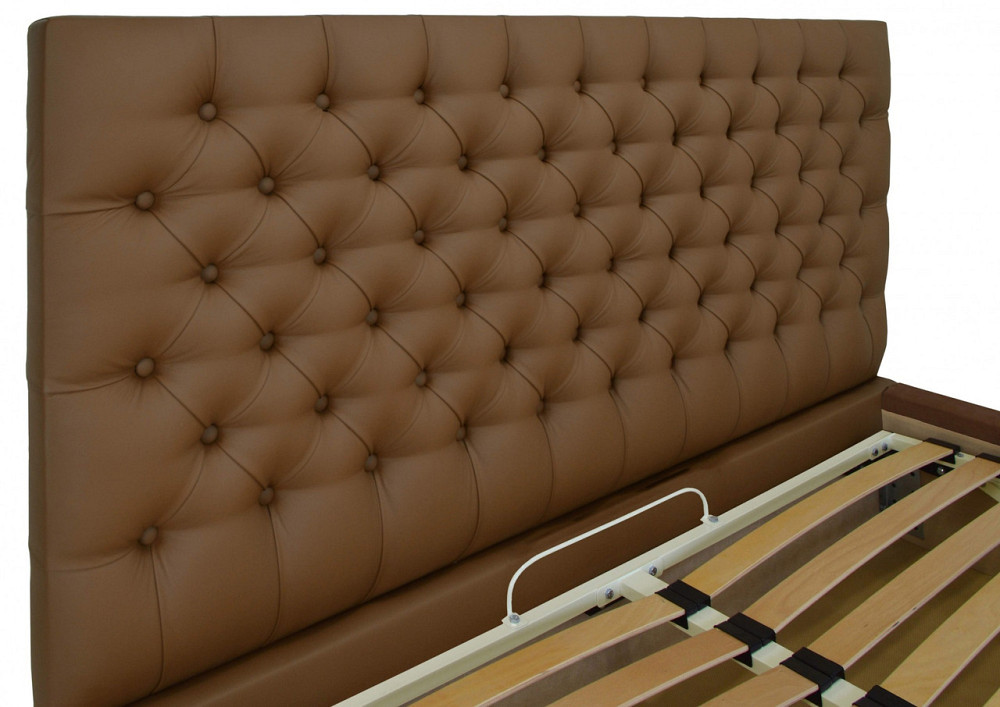 Кровать Cambridge VIP 140 х 190 см Fly 2213 A1 С дополнительной металлической цельносварной рамой Светло-коричневый Днепр - изображение 8