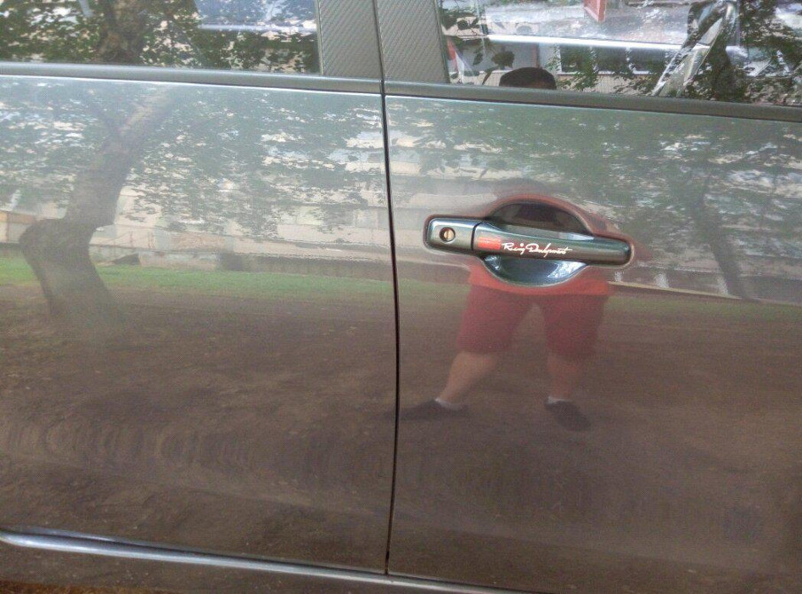 Наклейки на ручки машины Trd номер 7 Белая светоот Киев - изображение 3