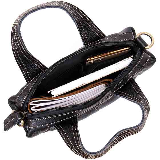 Сумка жіноча на блискавці флотар Vintage 20407 Чорна Київ