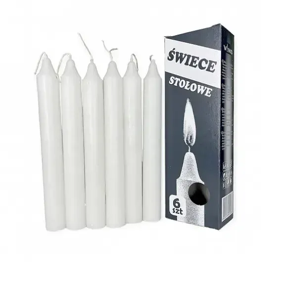 Свеча столовая парафиновая бытовая длина 18 см. 7 часов бесперебойного свечения Львов - изображение 3