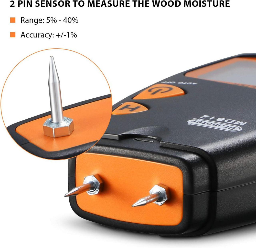 Цифровой измеритель влажности древесины Dr.Meter MD-812 с ЖК-дисплеем Винница - изображение 4